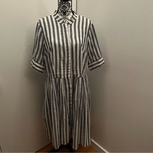 Eshakti lightweight striped cotton dress with POCKETS! *missing belt